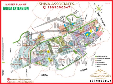 Noida Extension Greater Noida Hd Map Layout Plan Of Noida Extension