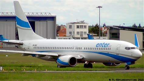 Enter Air Boeing 737 8 SP ENZ Takeoff From Clermont Fd Auvergne CFE