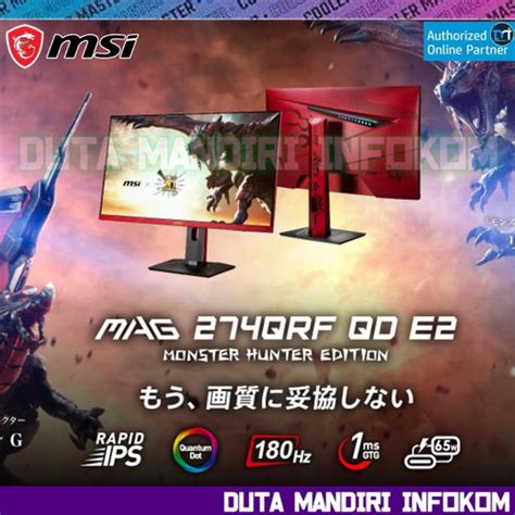 Promo MSI MAG 274QRF QD E2 27 Inch MONSTER HUNTER Edition WQHD IPS