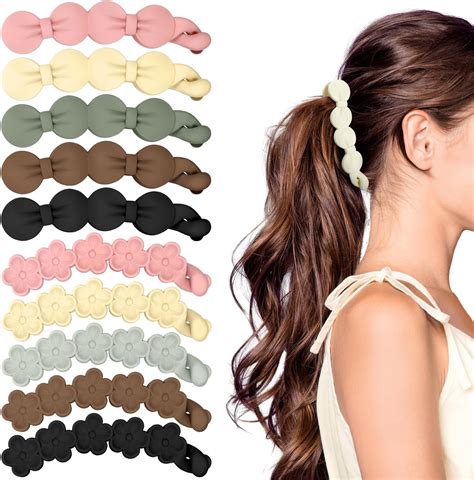 Amazon Ceenna Pcs Bow Oval Banana Clips Christmas Hair Matte