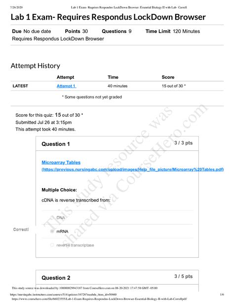 M6: Module 6 Exam - Requires Respondus LockDown Browser + Webcam