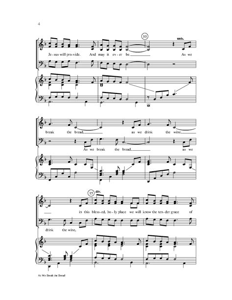 As We Break The Bread Sab By Jay Althouse Jw Pepper Sheet Music