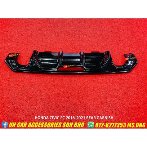 Honda Civic Fc Rear Bumper Garnish Diffuser Lip With