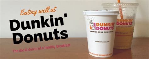 Dunkin' Donuts Healthy Options for Business Travelers