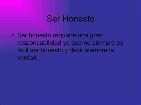 Honestidad Ppt