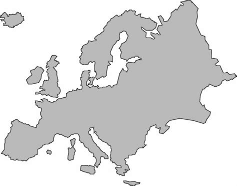 Europe Clip Art, PNG, 1267x993px, Europe, Area, Black And White, Blank ...