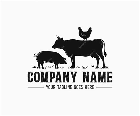 Premium Vector Animal Farm Logo Design Livestock And Cattle Farm