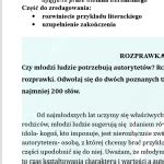 CZTERY ROZPRAWKI DO UZUPEŁNIENIA ĆWICZENIE DLA UCZNIÓW KLAS 7 8