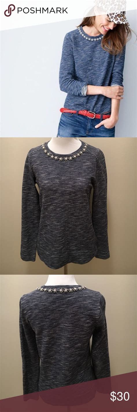 J Crew Jeweled Neck Sweater Clothes Design Sweaters Fashion