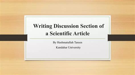 How to write discussion section | PPT