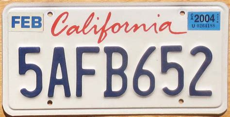 California Vg Automobile License Plate Store Collectible