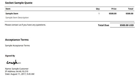 New Feature Electronic Signatures Quoter Software