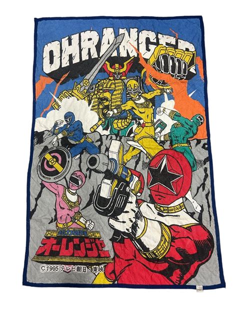 Vintage Towel Blanket Chouriki Sentai Ohranger Super Powered Squadron