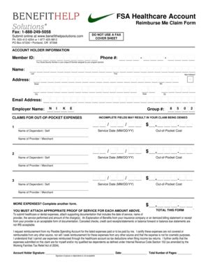 Fillable Online Nike Claim Form Hca Doc Image Fax Email Print