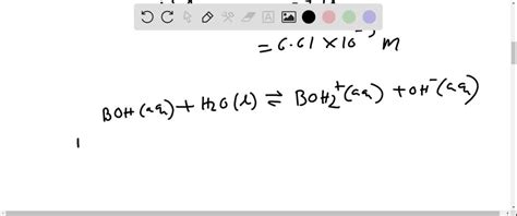 SOLVED: The pH of a 0.10 M solution of a weak base is 9.82. What is the ...