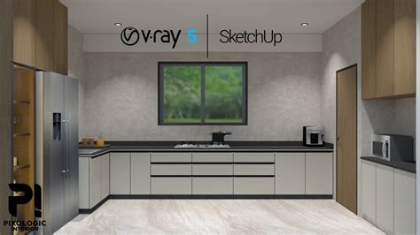 How To Design A Kitchen Cabinet Sketchup Vray 5 Interior Kitchen Design Pixologic Interior