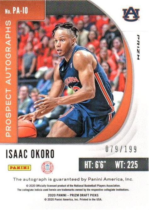 ミントモール MINT 梅田店 2020 PANINI Prizm Draft Picks Isaac Okoro Autograph