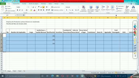 Ejemplos De Planilla De Sueldos En Excel Image To U