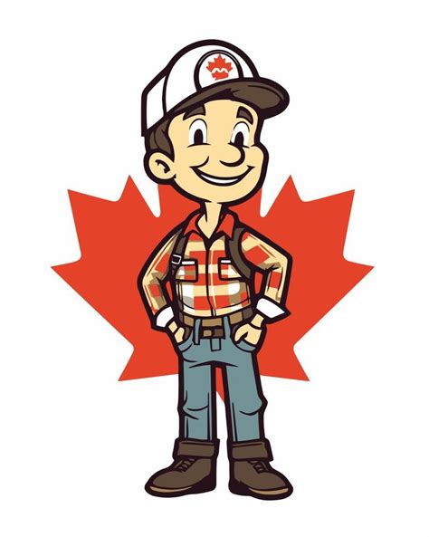 Happy Canadian Man Posing 22916064 Vector Art at Vecteezy