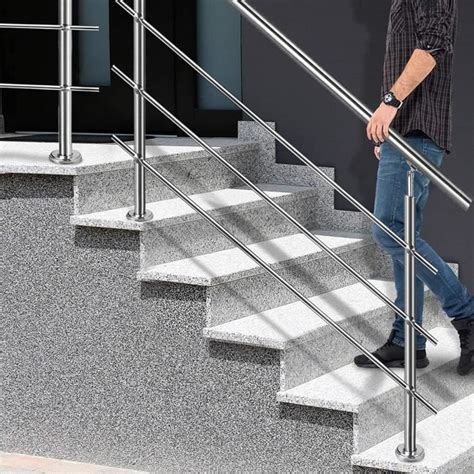 Rampe D Escalier En Acier Inoxydable Cm Aufun Main Courante