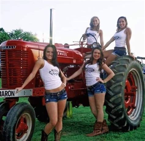 Country Girls Outfits Country Women Big Tractors Farmall Tractors