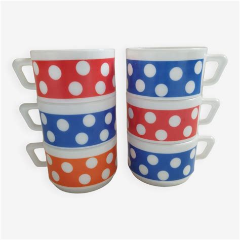 6 Tasses à Café Arcopal Polka Selency