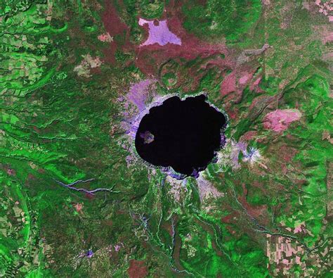 Caldera Crater Formed By Volcanic Collapse Or Explosion