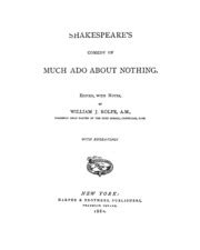 Shakespeares Comedy Of Much Ado About Nothing William J Role Free