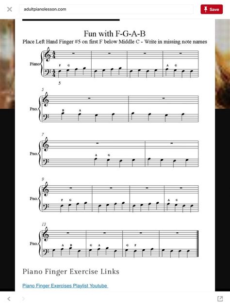 Music Sheets Sheet Music Finger Exercises Workout Playlist Left