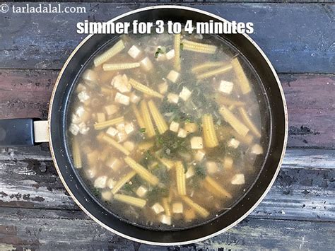 Paneer Bean Sprouts And Spring Onion Soup Recipe Paneer Vegetable