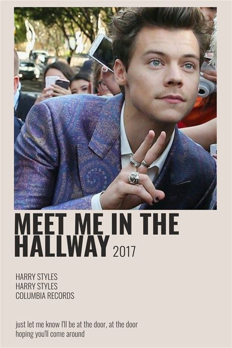 MEET ME IN THE HALLWAY by harry styles | Minimalistische filmposter ...