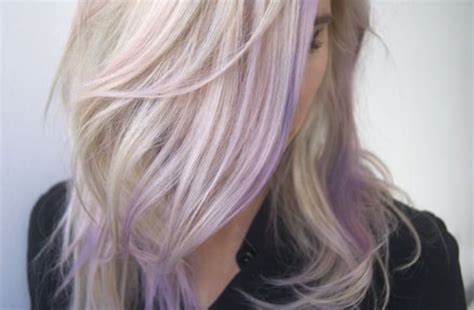 Purple Balayage Peekaboo Highlights Blonde Hair With Highlights