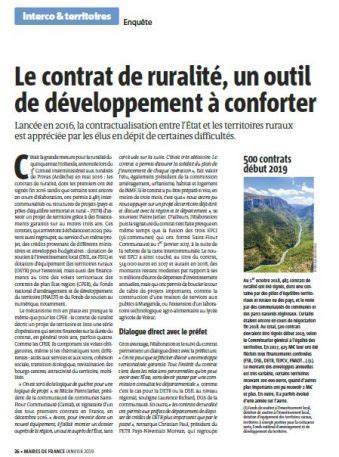 Le Contrat De Ruralit Un Outil De D Veloppement Conforter