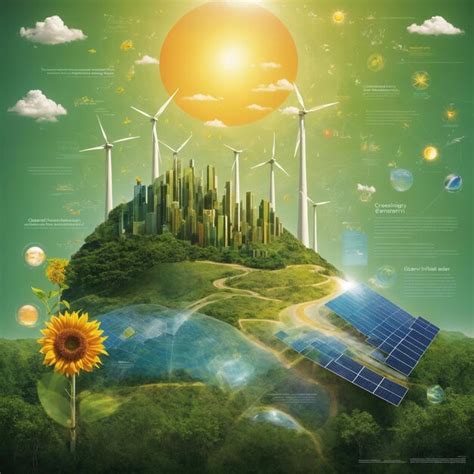 Refúgio Energias Da Terra - Cartaz para a tecnologia ambiental da terra e recursos sustentáveis com ...