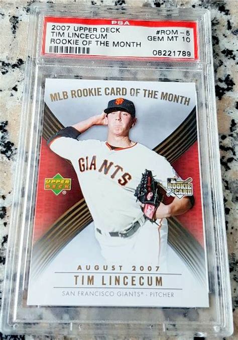 TIM LINCECUM 2007 Upper Deck 1 Draft Pick Rookie Card RC PSA 10 GEM