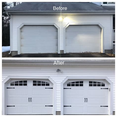 Garage door makeover, before and after! | Garage doors, Garage door
