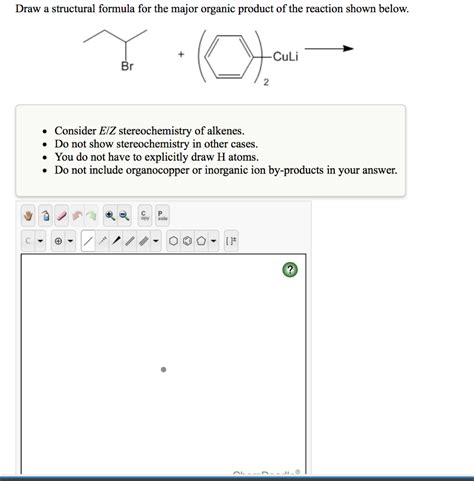 Solved Draw A Structural Formula For The Major Organic Chegg