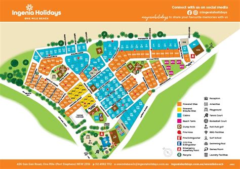 One Mile Beach Holiday Park Map Ingenia Holidays