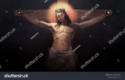 Crucifixion Jesus Christ Son God Stock Illustration 2199912567 ...