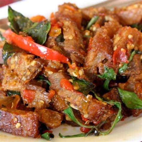 Thai Basil Crispy Pork Belly Recipe Best Pork Recipes Pork Belly