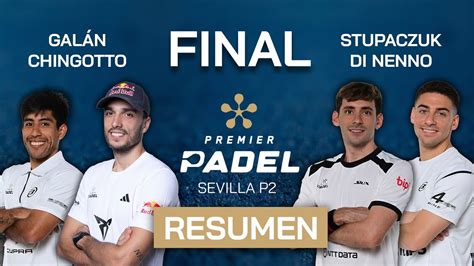 FINAL Resumen GALÁN CHINGOTTO vs STUPA DI NENNO Premier