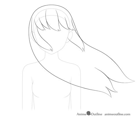 How To Draw Hair Blowing In The Wind