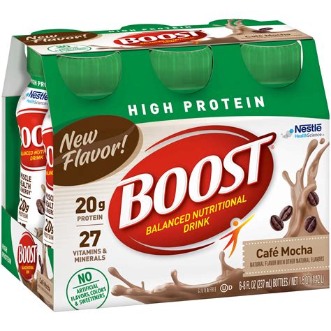 BOOST High Protein Nutritional Drink Cafe Mocha 6 pk - Shop Diet ...