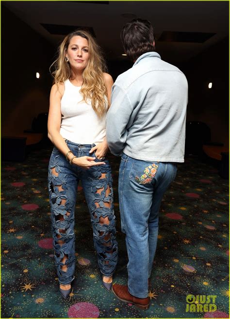 Blake Lively Brandon Sklenar Wear Floral Themed Jeans For It Ends