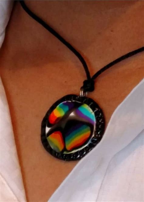 Rainbow Pride Clay Pendant Necklaces Pendant Necklace Necklace