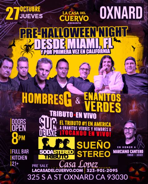 ENANITOS VERDES HOMBRES G Y SODA STEREO TRIBUTOS EN VIVO EN OXNARD