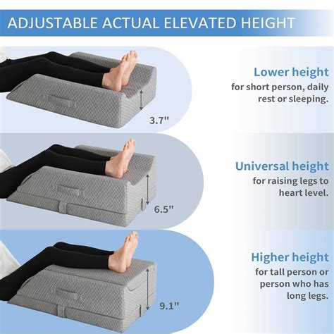 Adjustable Leg Elevation Pillows For Swelling After Surgery Cooling