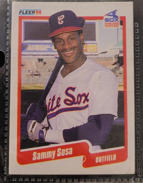 Fleer Sammy White Sox Sosa Error Rookie Card Wrong Birthday