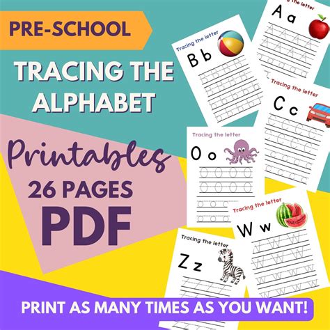 Alphabet Upper And Lowercase Tracing Worksheets 26 Pages Pdf Printable