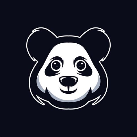 Logotipo De La Mascota De Cabeza De Panda Vector Premium